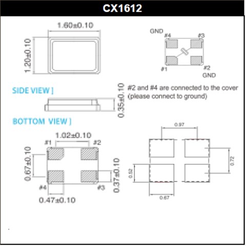 Cardinal晶振,貼片晶振,CX1612晶振