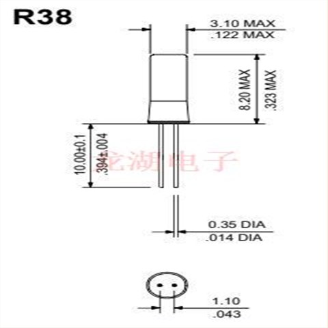 R38插件晶體,RUBYQUARTZ晶體,R38-32.768-6-10PPM-NPB晶振