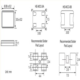 HE-MCC-6B-26.000F-18M-30PPM 6G通訊晶振 HEC無(wú)源晶體