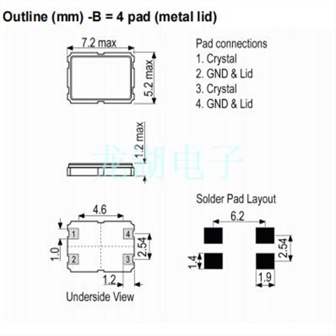 LFXTAL026384REEL,12SMX-B,IQD晶振,12MHz