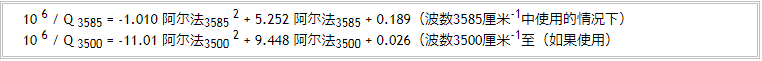 人造石英晶振紅外吸收系數(shù)α值和Q值的換算公式