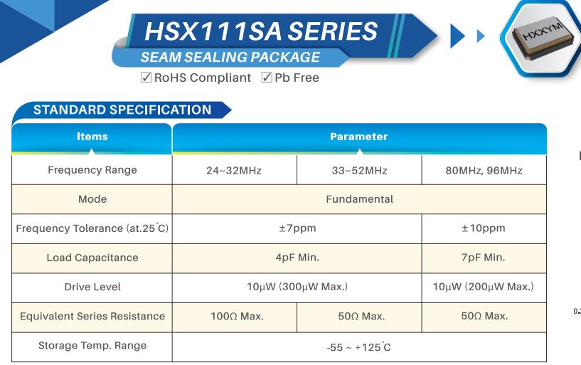 HSX111SA晶振是小型化電子設(shè)備的不錯(cuò)選擇