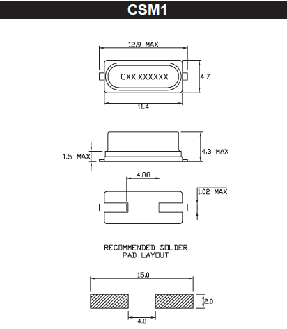 CSM1晶振,49S貼片諧振器,兩腳無源插件晶振