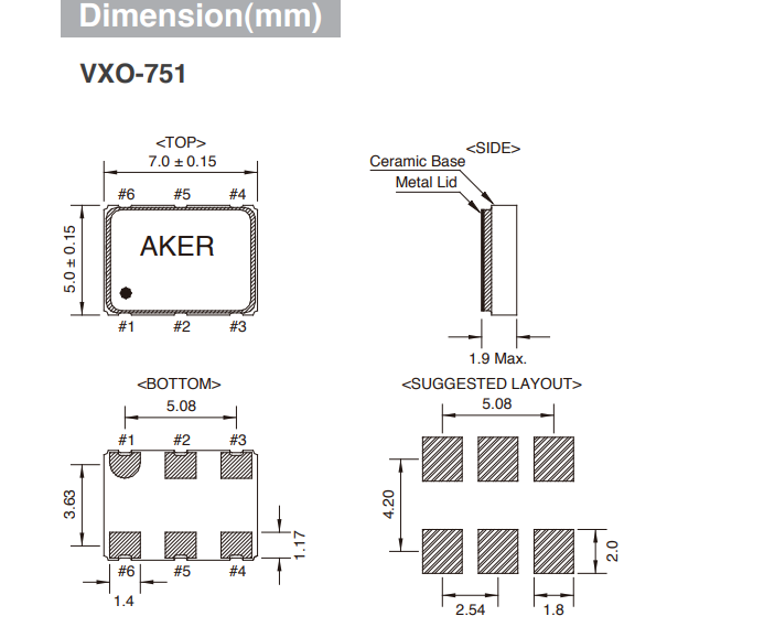 VXO-751 7050 VCXO