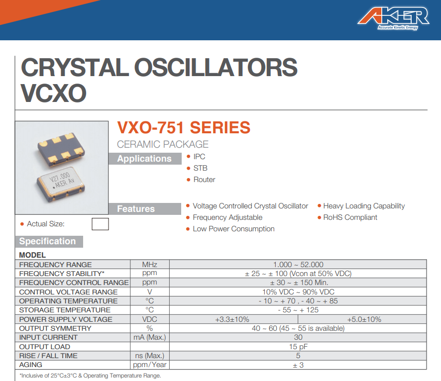 VXO-751 7050 VCXO