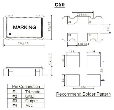 ITTI美國晶振,C50有源四腳晶振,C50H50-20.000-15-5.0V晶振