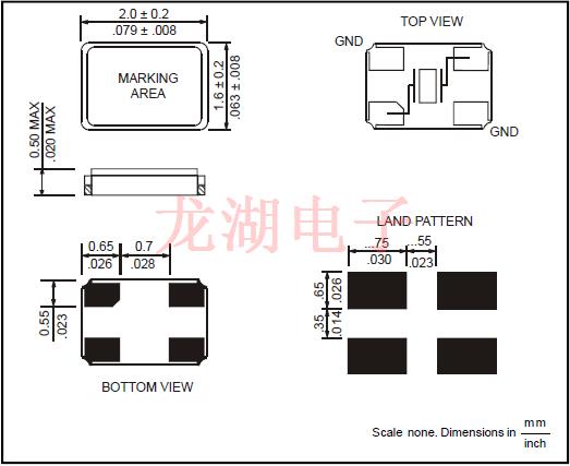 RUBYQUARTZ高質(zhì)量晶體,R2016無(wú)源貼片晶振,R2016-20.000-10-2050-TR諧振器