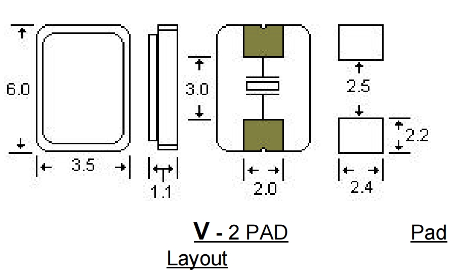 6035mm,52MHZ,AAV52M000000FLH32H,STD晶體諧振器